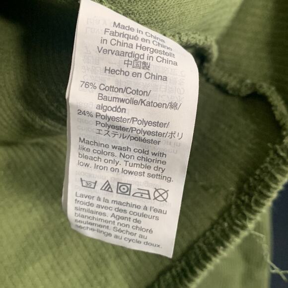 Madewell Elwood Knot Front Ribbed Top Green Size XS - Picture 5 of 6